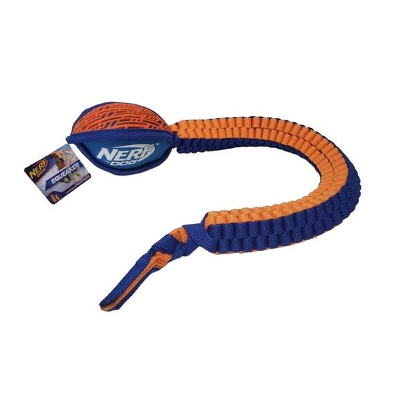 Nerf Thermoplastic Rubber Nylon Force Grip Vortex Chain Tug for Dogs, Medium - Picture 1 of 2